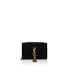 Saint Laurent Women's Monogram Kate Small Velvet Chain Bag-black