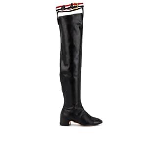 Thom Browne Women's Leather Thigh-high Boots - Black