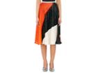 Cedric Charlier Women's Colorblocked Velvet A-line Skirt
