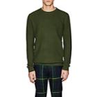 Barneys New York Men's Waffle-knit Cashmere Sweater-green