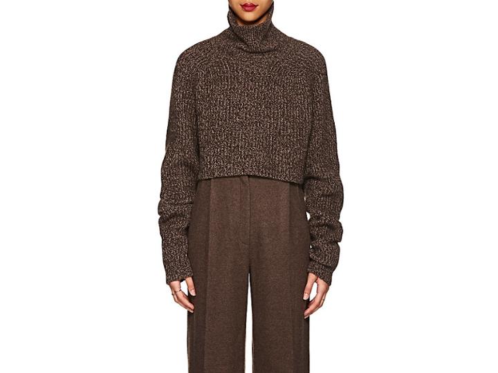 The Row Women's Dickie Cashmere Crop Turtleneck Sweater