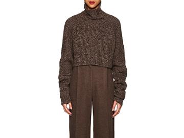 The Row Women's Dickie Cashmere Crop Turtleneck Sweater
