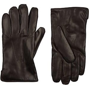 Barneys New York Men's Cashmere-lined Gloves-dk. Brown