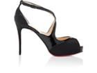 Christian Louboutin Women's Mira Bella Mesh & Patent Leather Platform Sandals