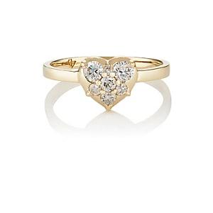 Carbon & Hyde Women's Mini Heart Ring - Gold