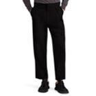 The Row Men's Pleated-front Wool-cotton Wide-leg Trousers - Black