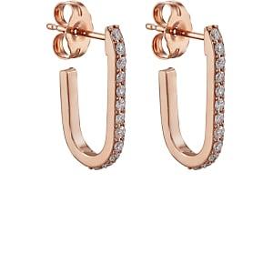 Carbon & Hyde Women's Mini Pin Hoop Earrings-rose Gold