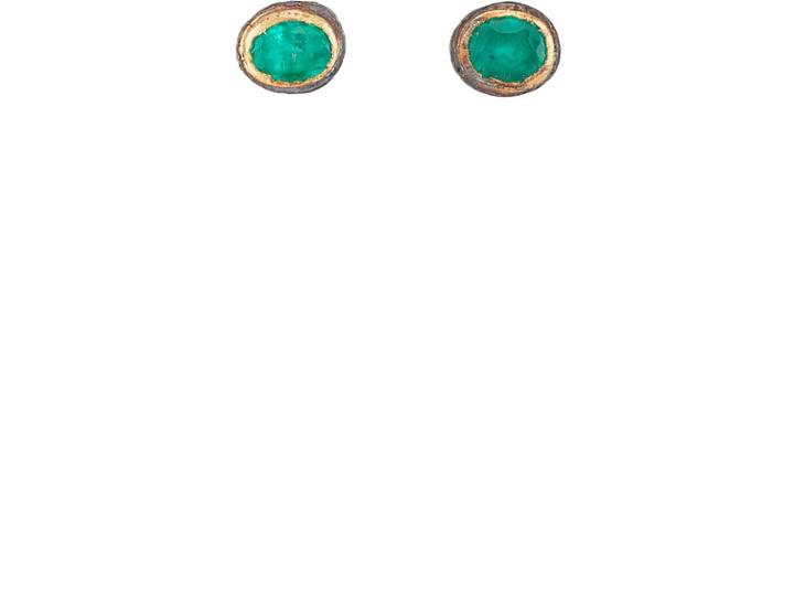 Judy Geib Women's Emerald Stud Earrings