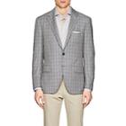 Sartorio Men's Pg Checked Wool-silk Two-button Sportcoat-blue