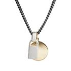 Loren Stewart Men's Sterling Silver & Yellow Gold Id Tag Necklace - Silver