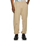 A-cold-wall* Men's Cotton Terry Jogger Pants-beige, Tan