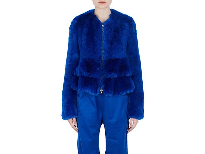 Givenchy Women's Faux-fur Crop Peplum Jacket