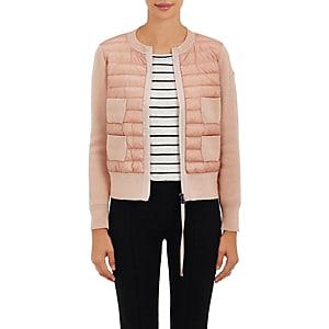 Moncler Women's Down-quilted & Wool Sweater-beige