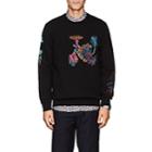 Paul Smith Men's Embroidered Cotton Terry Sweatshirt-black