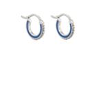 Raphaele Canot Women's Skinny Deco Mini Hoop Earrings - Blue