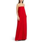 Valentino Women's Silk Strapless Jumpsuit - Red