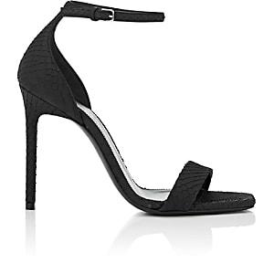 Saint Laurent Women's Amber Python Sandals-black