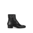 Saint Laurent Women's Miles Leather Ankle Boots - Black