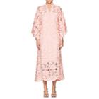 La Vie Style House Women's 3d-floral Lace Maxi Caftan-pink