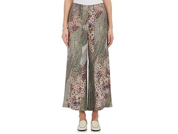 Maison Mayle Women's Dimanche Silk Crop Wide-leg Pants
