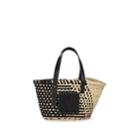 Loewe Women's Medium Raffia & Leather Basket Bag - Black