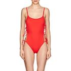 Solid & Striped Women's Lily Side-tied One-piece Swimsuit-red