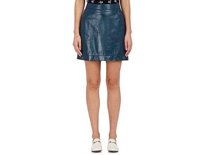 Tomas Maier Women's Leather Miniskirt