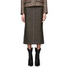 Fendi Women's Checked Wool-blend Pencil Skirt-gray
