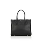Lanvin Women's Medium Leather Shopper Tote Bag-black