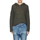 Nili Lotan Women's Belize Cable-knit Cashmere Hoodie-olive