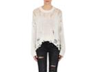 R13 Women's Distressed Cotton-blend Sweater