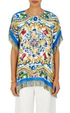 Dolce & Gabbana Women's Floral Silk-blend Poncho Top