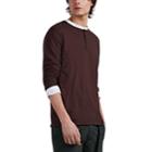 Atm Anthony Thomas Melillo Men's Striped Cotton Jersey Long-sleeve Henley - Red