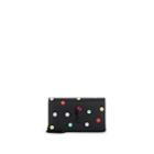 Saint Laurent Women's Monogram Dots Leather Chain Wallet - Black