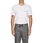 Brunello Cucinelli Men's Cotton Jersey Pocket T-shirt-white