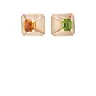 Sabbadini Women's Mixed-gemstone Mismatched Clip-on Earrings - Rose Gold