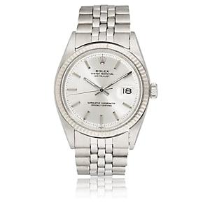 Vintage Watch Men's Rolex 1960 Oyster Perpetual Datejust Watch-silver