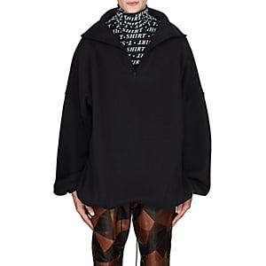 Balenciaga Men's Logo-embroidered Cotton-blend Oversized Sweatshirt-black