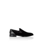 Barneys New York Men's Velvet & Patent Leather Venetian Loafers - Black