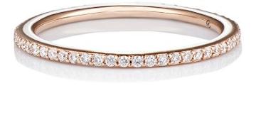 Raphaele Canot Women's Pink Gold Skinny Deco Eternity Ring