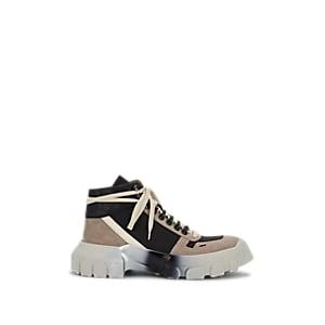 Rick Owens Men's Tractor Leather & Suede Lace-up Boots - Black