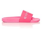 Givenchy Men's Logo Rubber Slide Sandals-pink