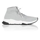 Balenciaga Men's Speed Knit Lace-up Sneakers-gray