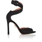 Samuele Failli Women's Jerry Satin Ankle-wrap Sandals-black