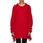 R13 Women's Shredded Cashmere Fisherman Sweater-red