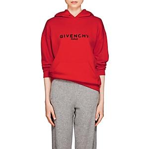 Givenchy Women's Logo Cotton Oversized Hoodie - Red