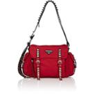 Prada Women's Leather-trimmed Messenger Bag-red