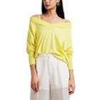 Maison Margiela Women's Off-the-shoulder Sweater - Yellow