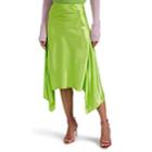 Sies Marjan Women's Darby Contrast-stitched Satin Skirt - Bt. Green