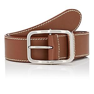 Prada Men's Leather Belt-med. Brown